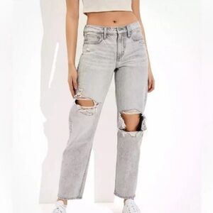 American Eagle 90's straight jeans in gray 10R